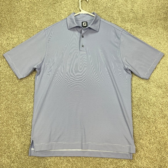 FootJoy Other - Footjoy FJ Mens Golf Polo‎ Shirt Short Sleeve Striped Purple Periwinkle M